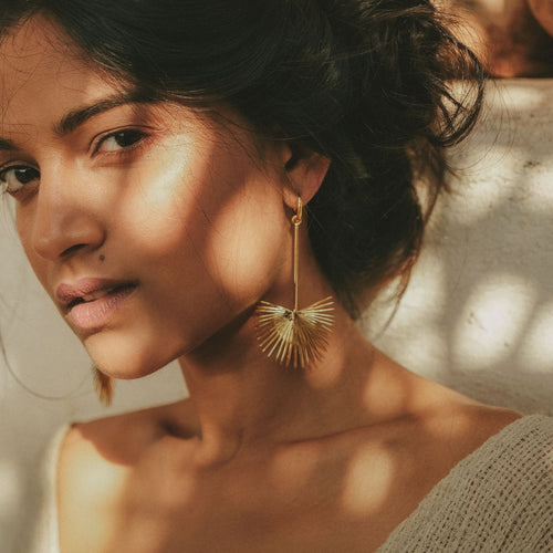 Ishtar Earrings Gold Rachel Entwistle