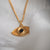 Rays of Light Necklace with Black Sapphire Solid Gold