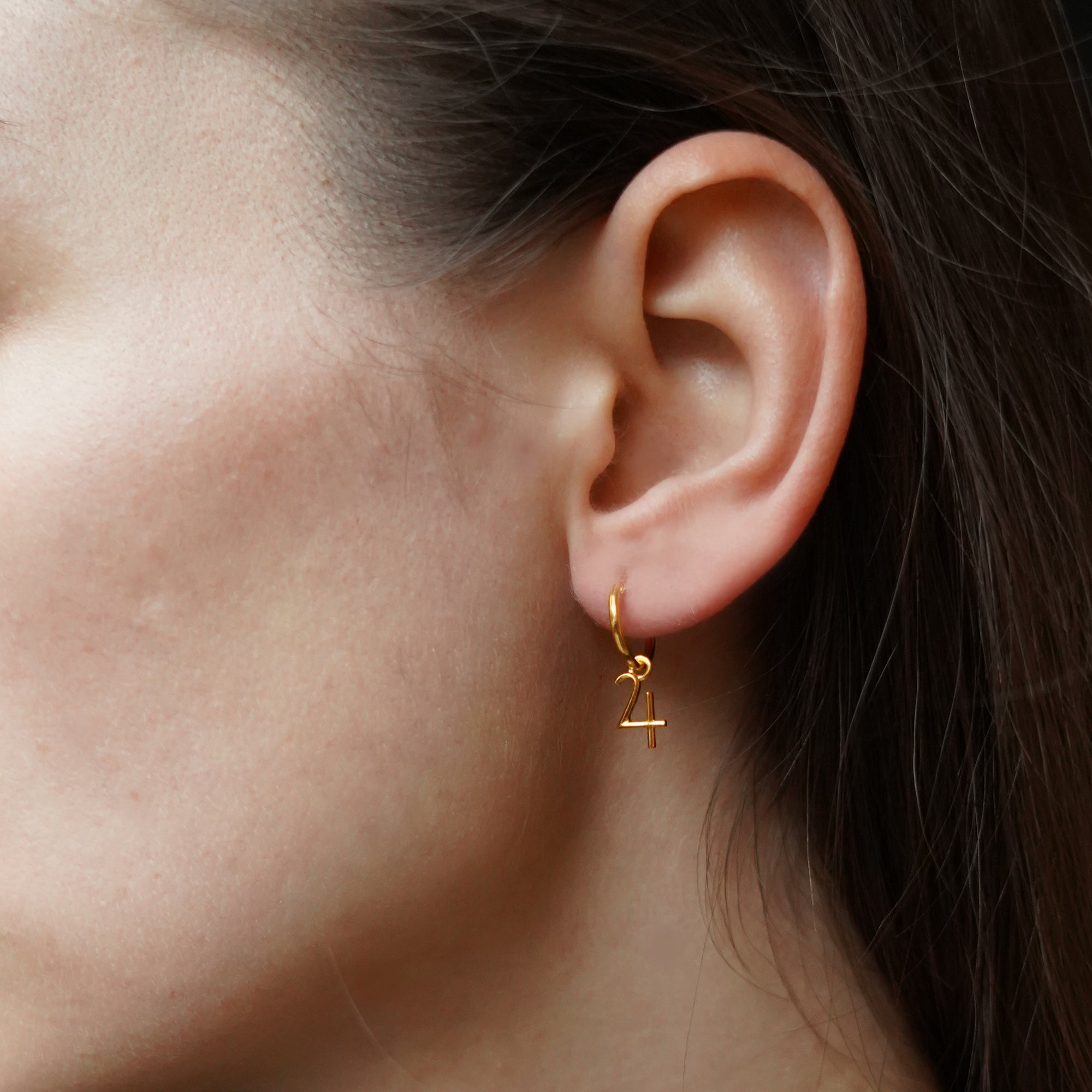 Saturn and Jupiter Mini Hoop Gold