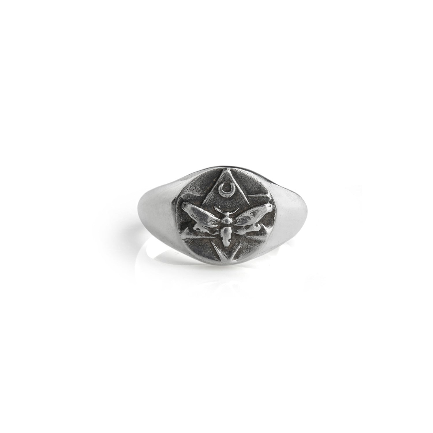 Lunar Pinky Signet Ring Silver