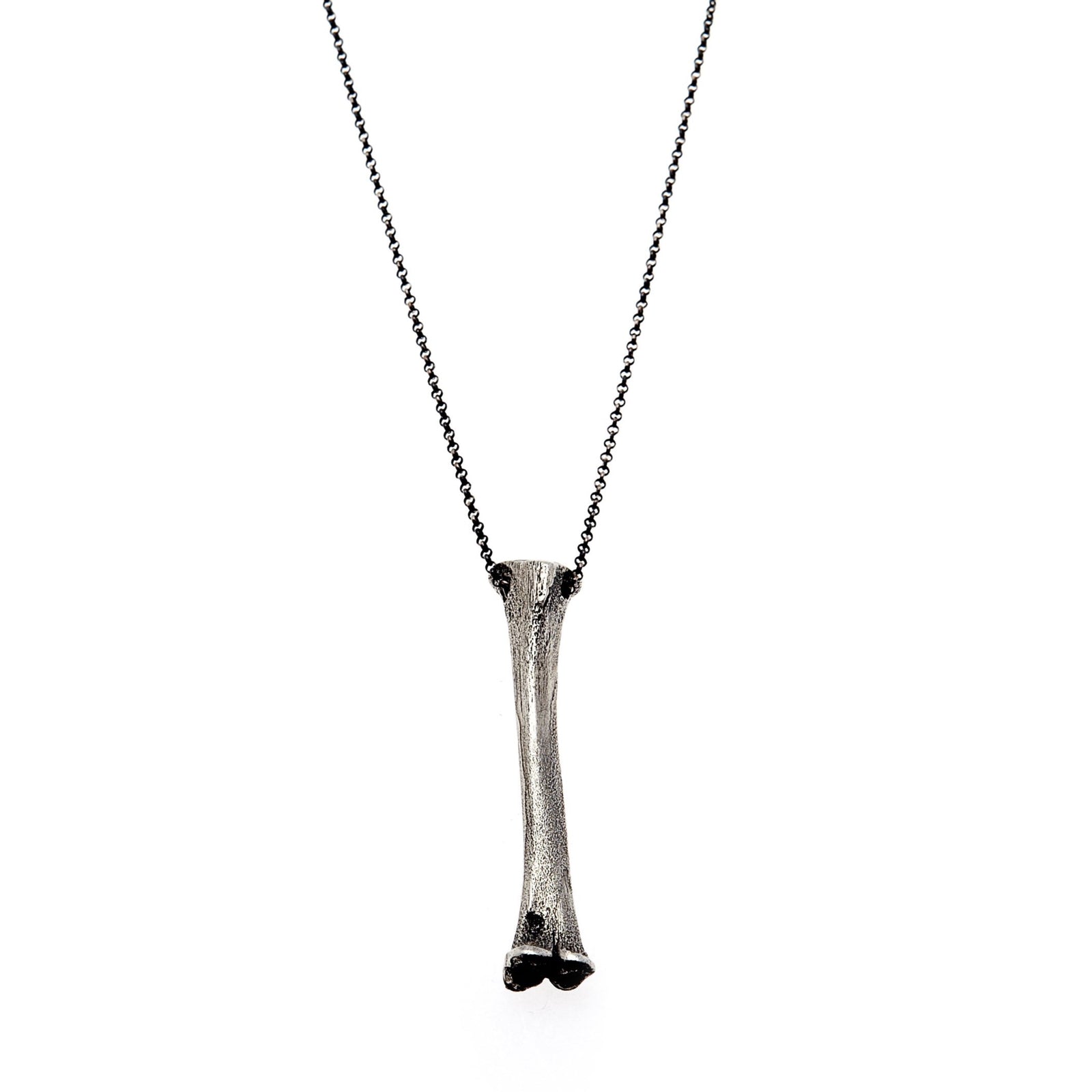 Bone Necklace Silver
