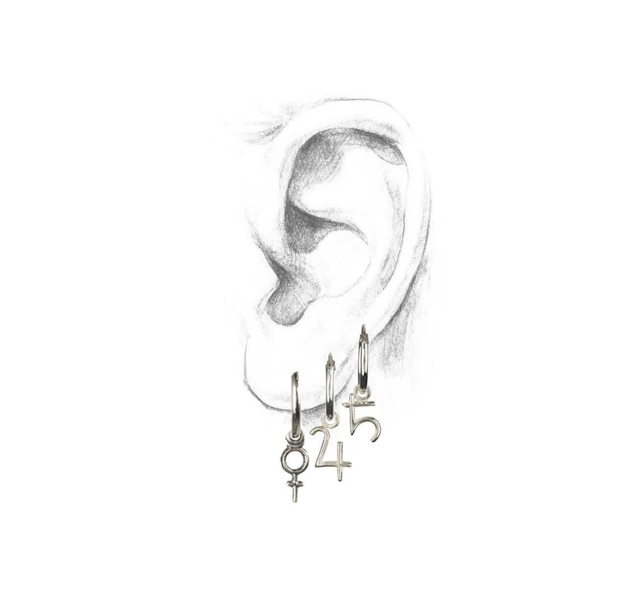 Saturn Mini Hoop Silver