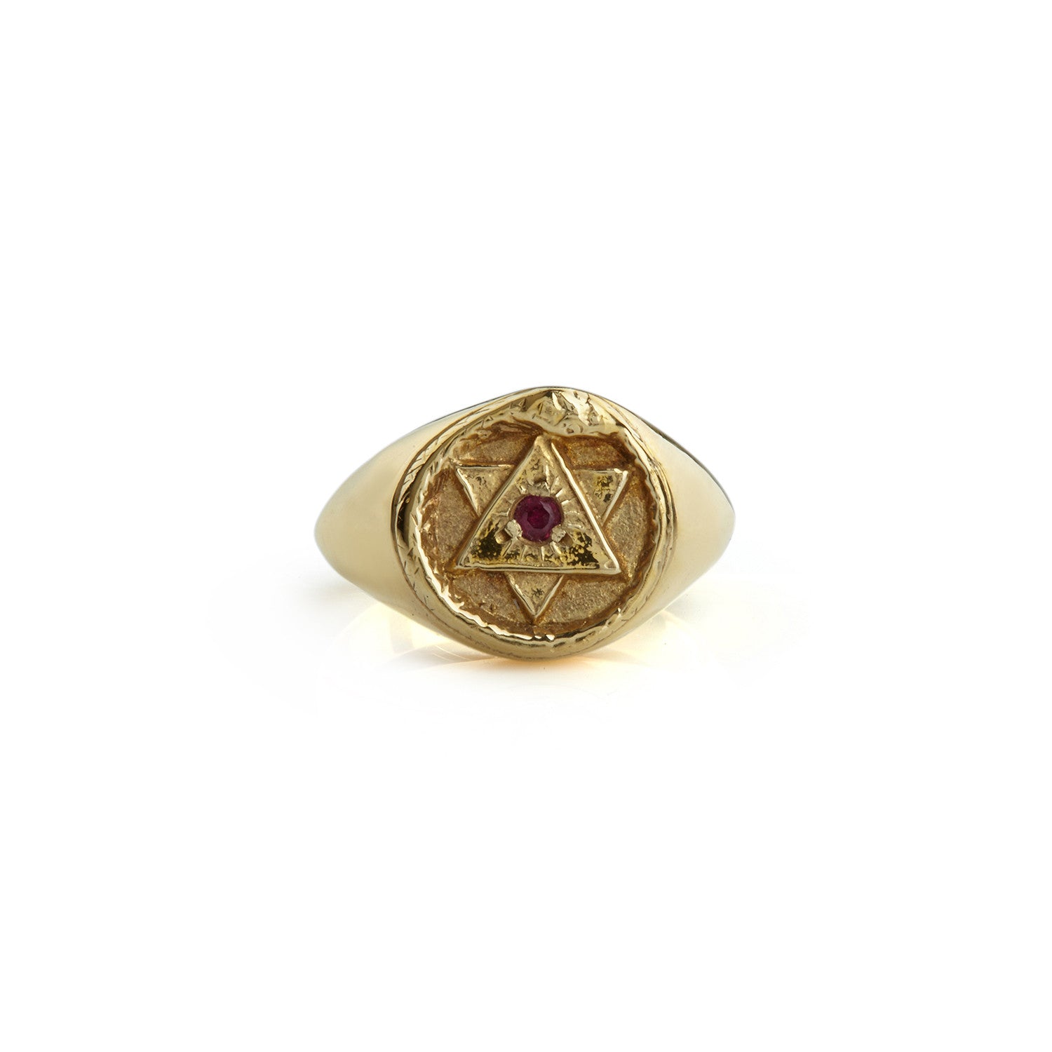 Ouroboros Signet Ring Gold