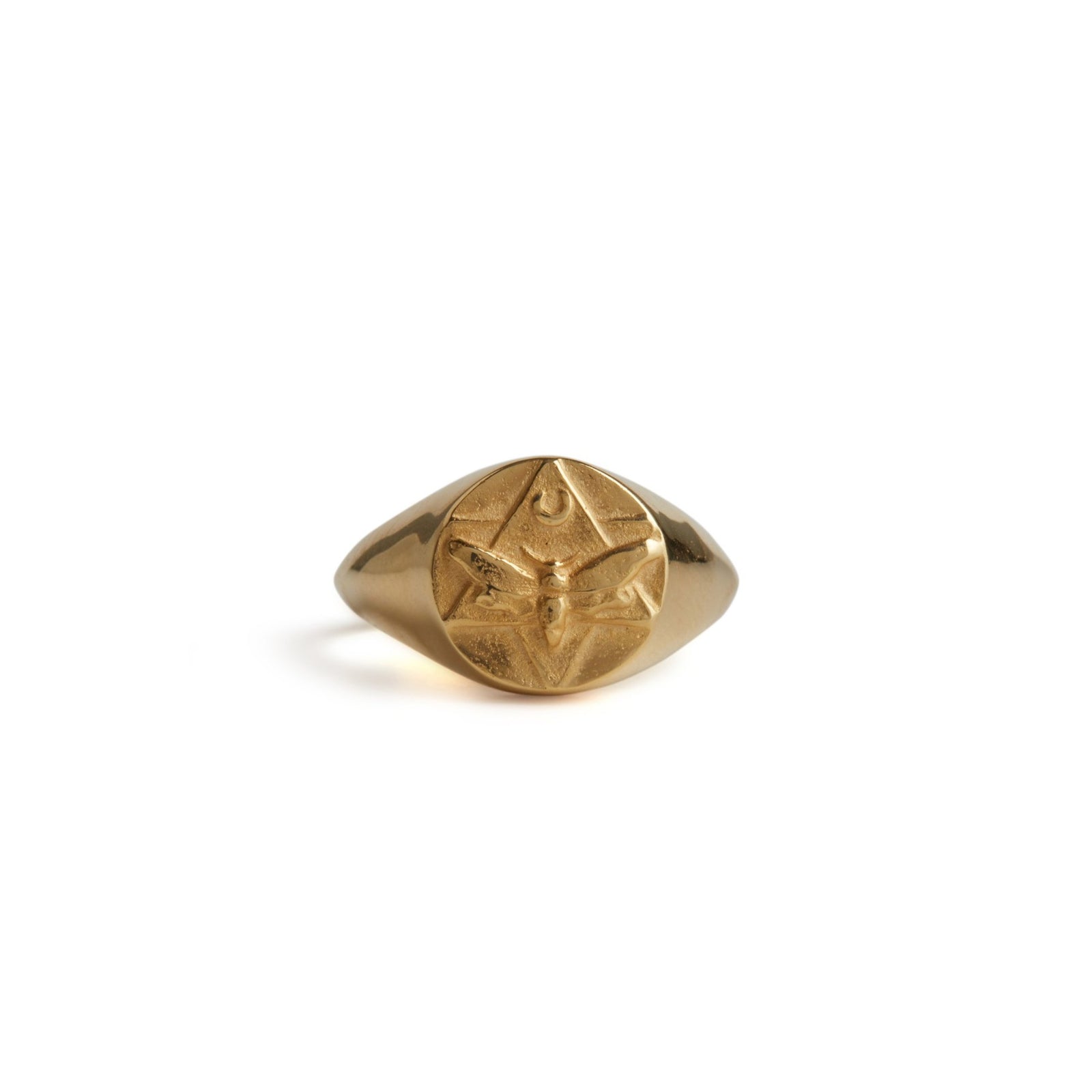 Lunar Pinky Signet Ring Gold