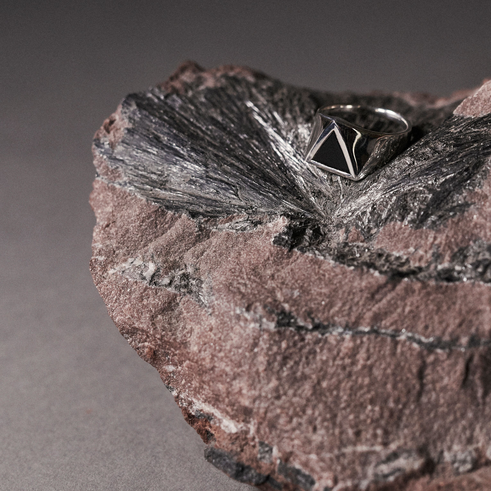 Pythagorus Onyx Ring Silver