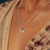 Rays of Light Pendant Silver - Green Onyx