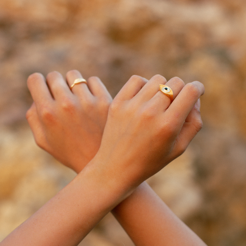 Rays Of Light Ring Gold - Black Onyx