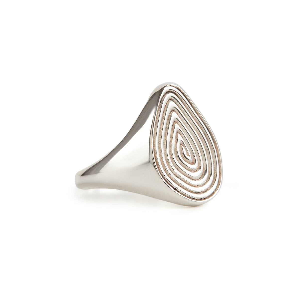 Spiral Signet Ring Silver