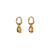 Apollo Green Onyx Mini Hoop Earrings Gold