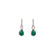 Apollo Green Onyx Mini Hoop Earrings Silver