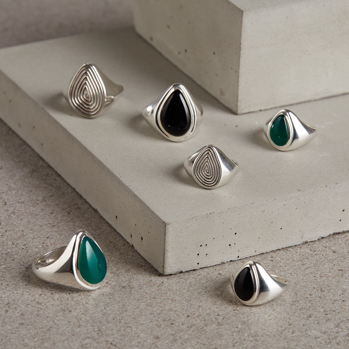 Apollo Pinky Ring Silver - Black Onyx