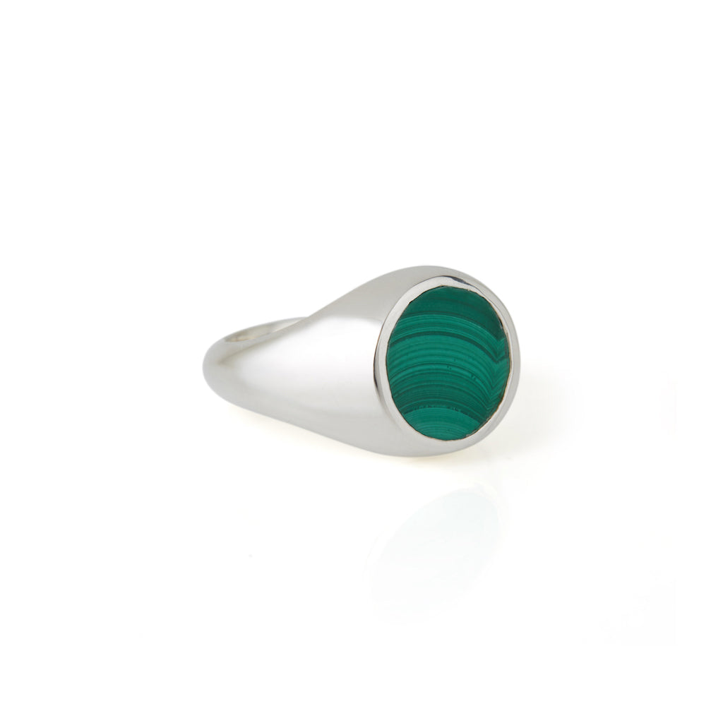 Reflection Mini Ring Malachite