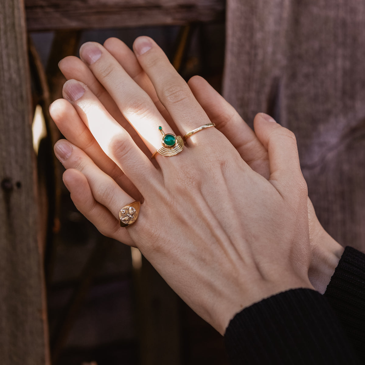 Four Elements Ring Solid Gold