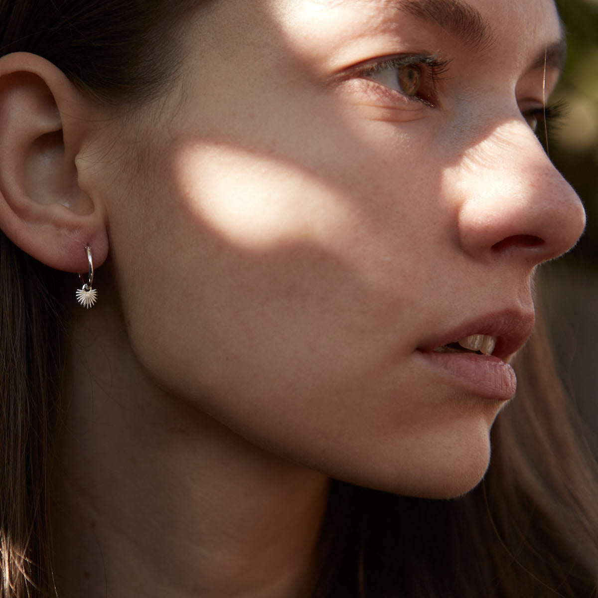 Ishtar Mini Hoop Earrings Silver