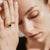 Sun Moon Four Elements Rings Set Solid Gold