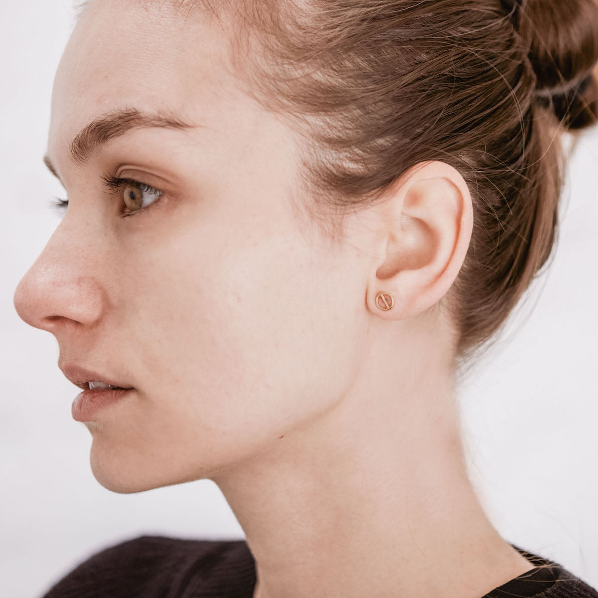 Tria Prima Stud Earrings Gold Vermeil