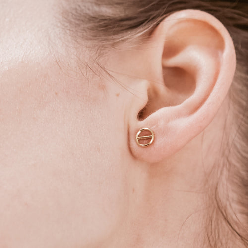 Tria Prima Stud Earrings Gold Vermeil Rachel Entwistle