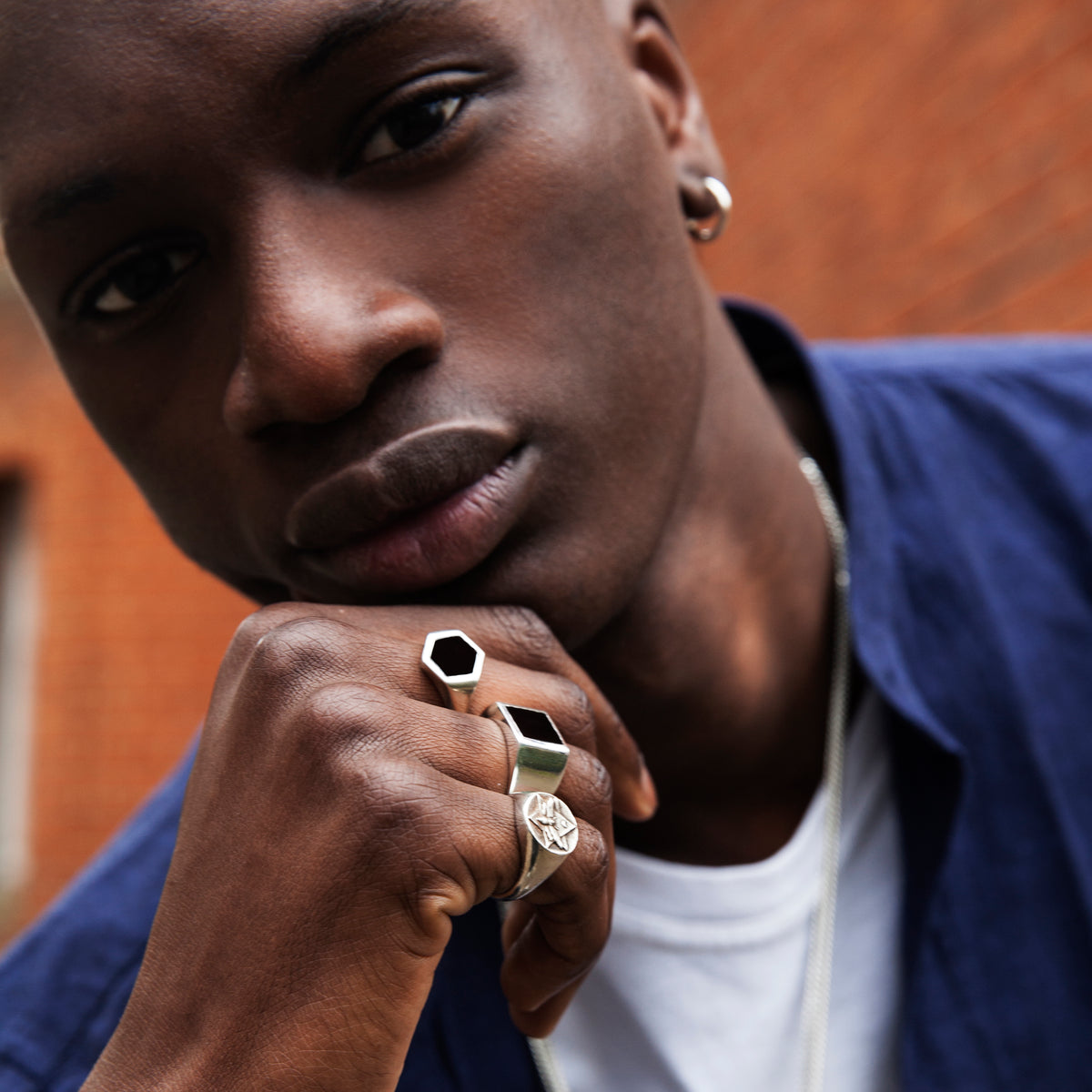 Lunar Signet Ring Silver