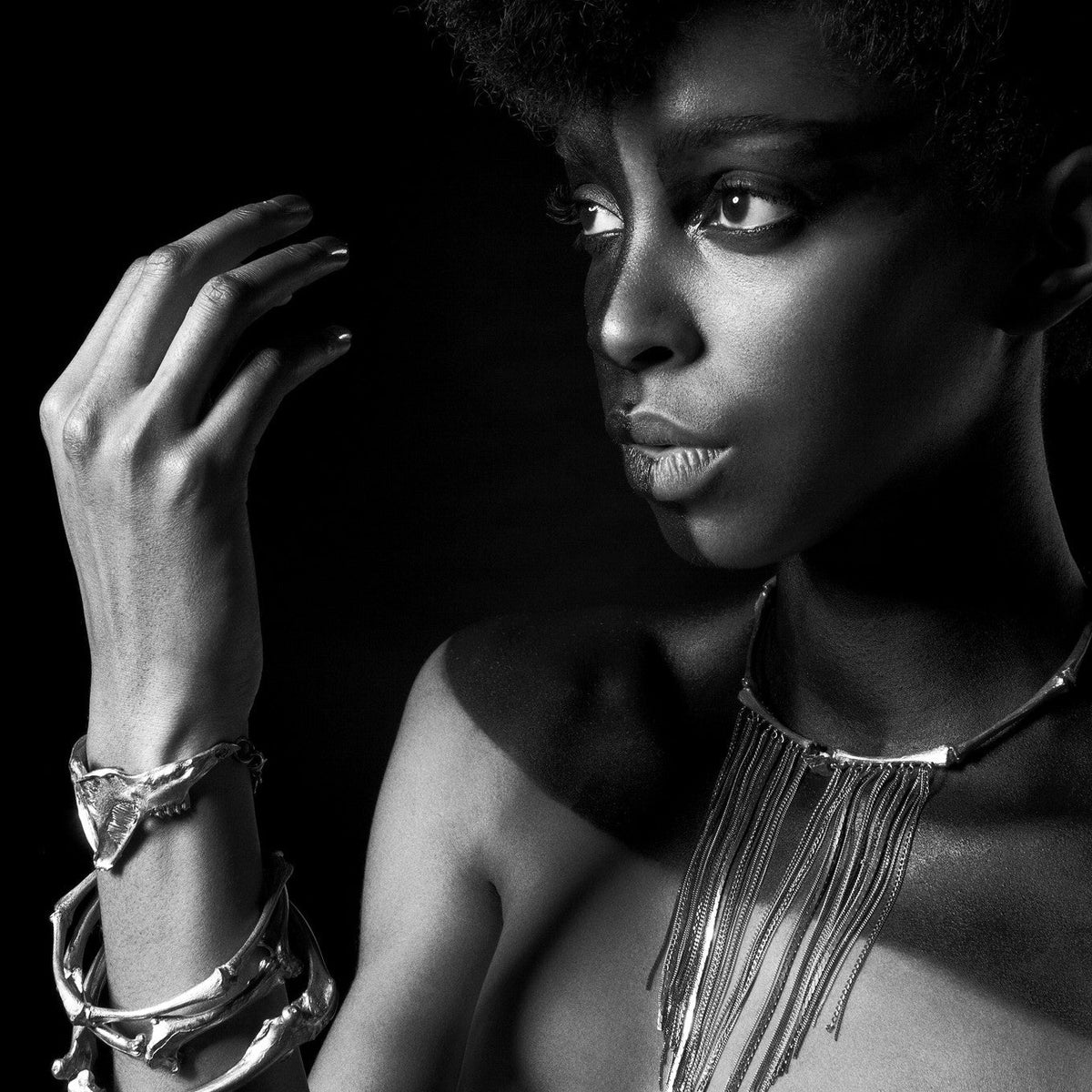 Jaw Bone Bracelet Silver