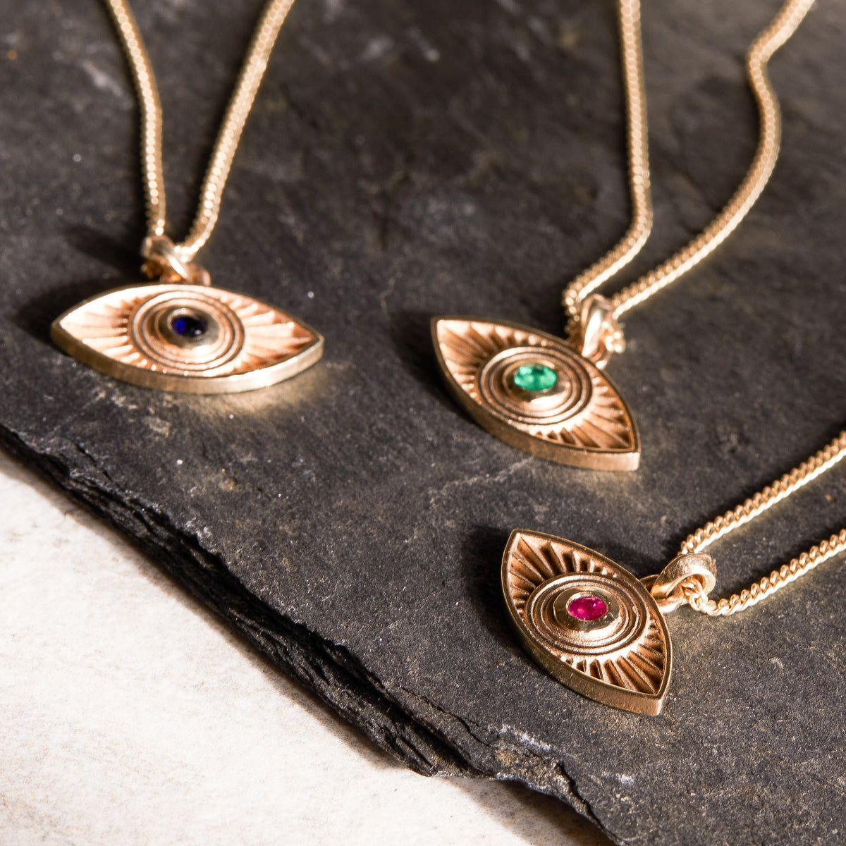 Rays of Light Necklace Solid Gold