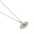 Rays of Light Pendant Silver - Green Onyx