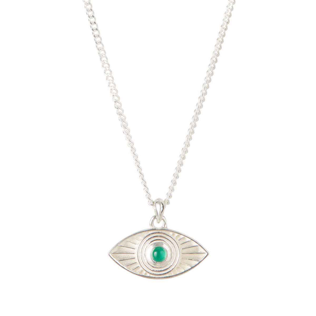 Rays Light Necklace Onyx Silver