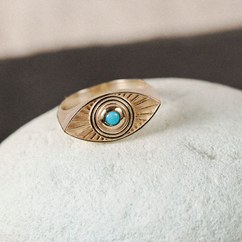 Solid turquoise clearance ring