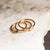 Sun Moon Four Elements Rings Set Solid Gold