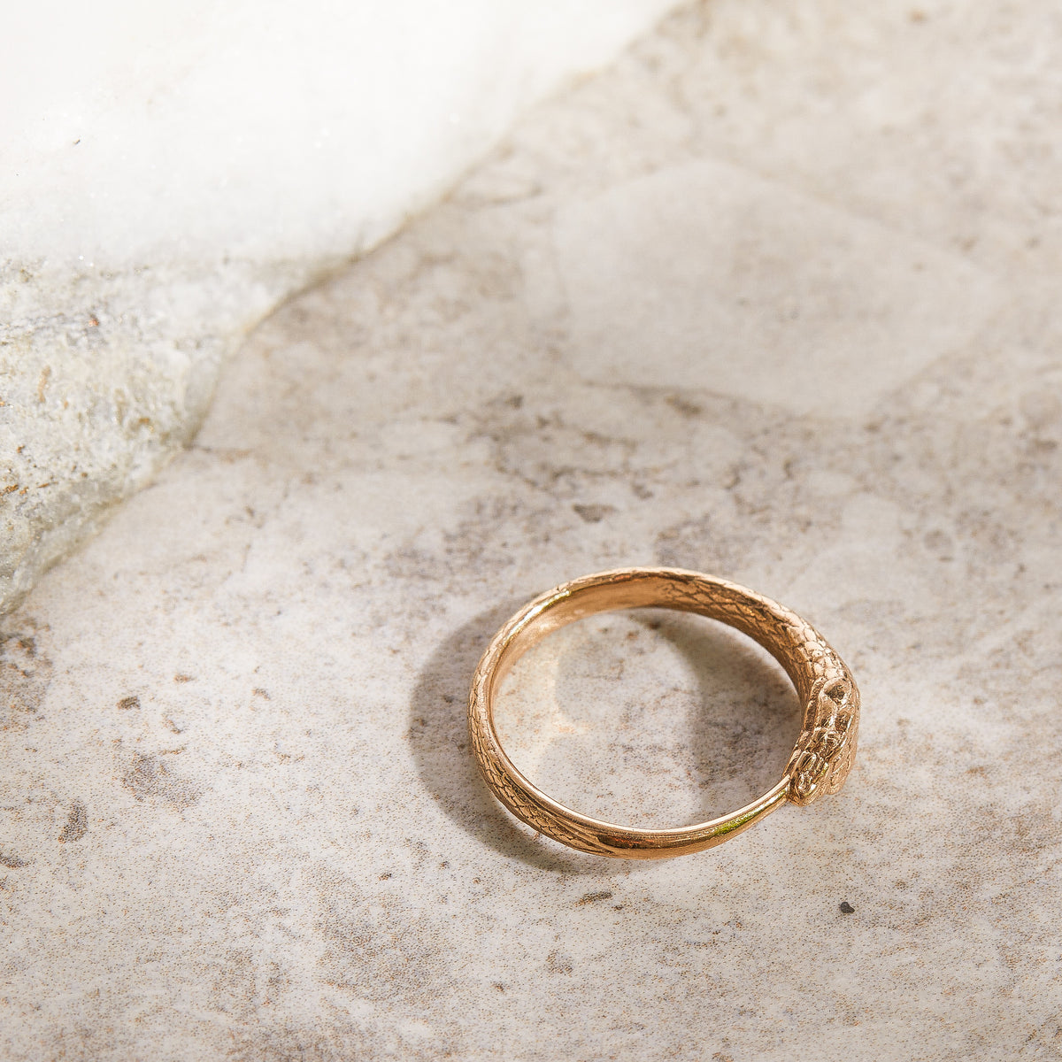 Ouroboros Snake Ring Solid Gold