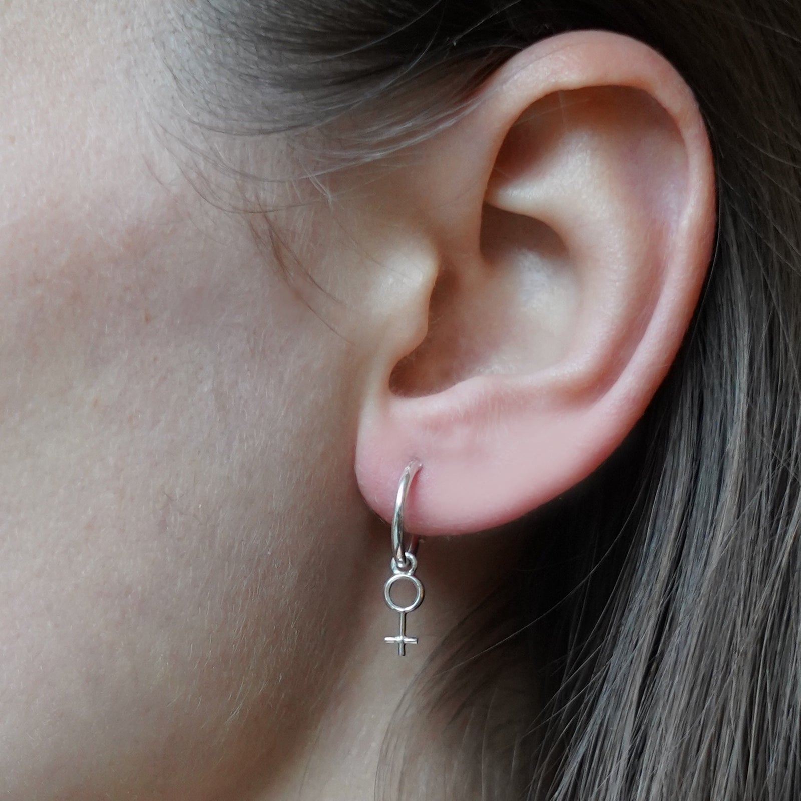 Seven Planetary Metals - Venus Hoop - Silver