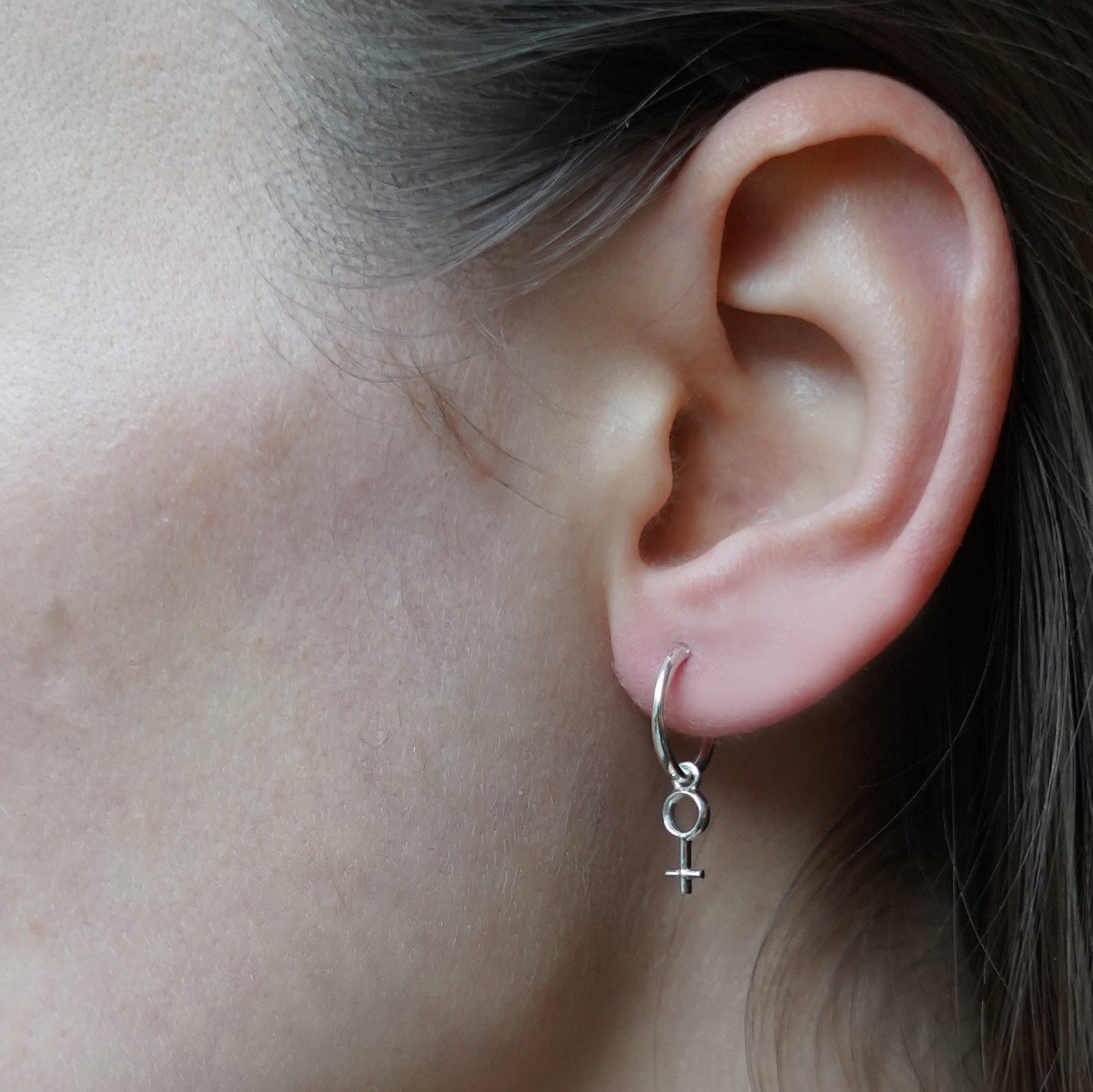 Seven Planetary Metals - Venus Hoop - Silver