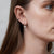 Celestial Mini Ear Jacket Silver with an Emerald