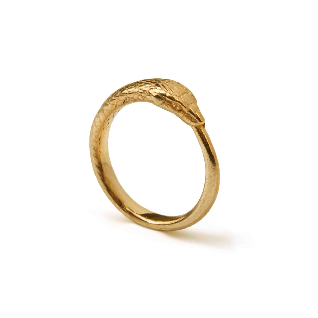 Ouroboros Snake Ring Gold Large Rachel Entwistle