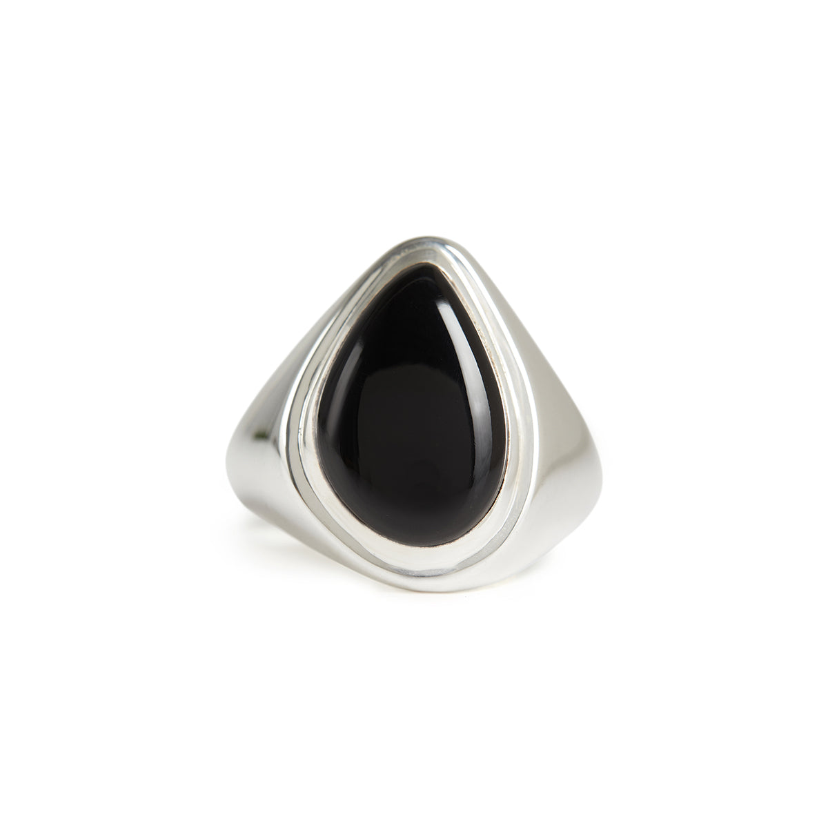 Apollo Signet Ring Silver - Black Onyx