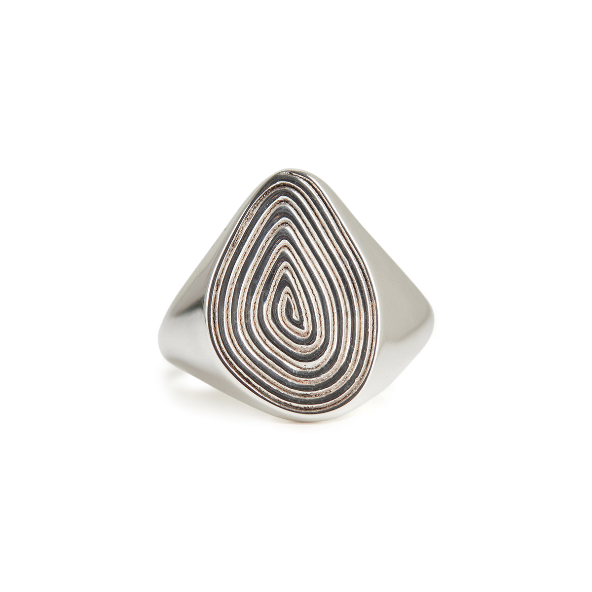 Spiral Signet Ring Silver