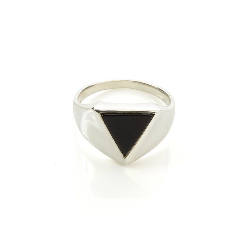 Pythagorus Onyx Ring Silver