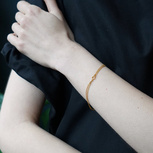 Simple hot sale golden bracelet