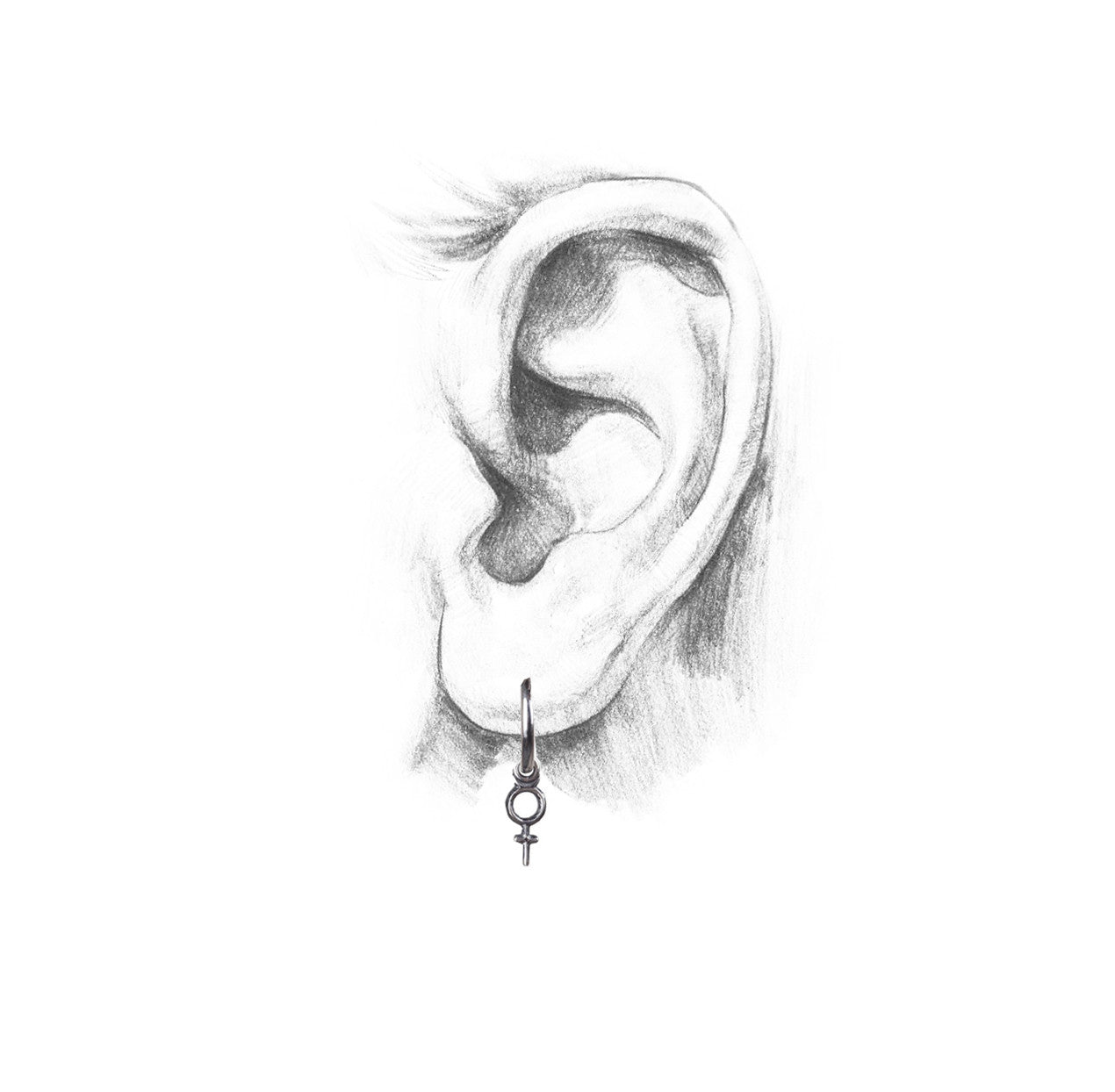 Saturn Mini Hoop Silver