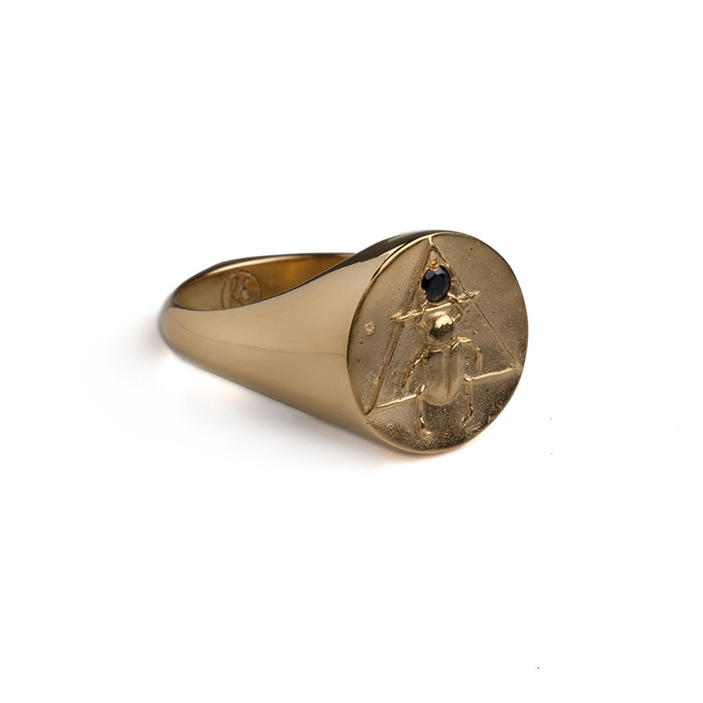Scarab Signet Ring Gold
