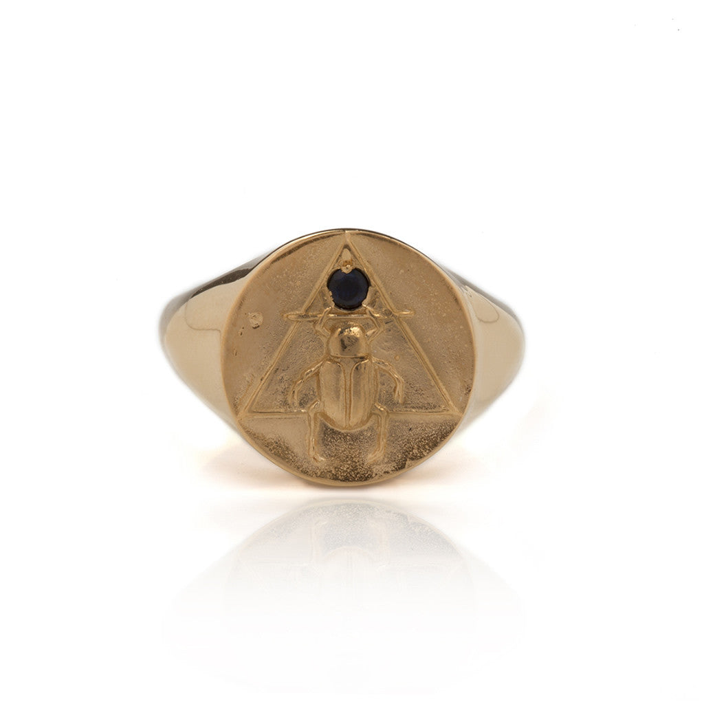 Scarab Signet Ring Gold
