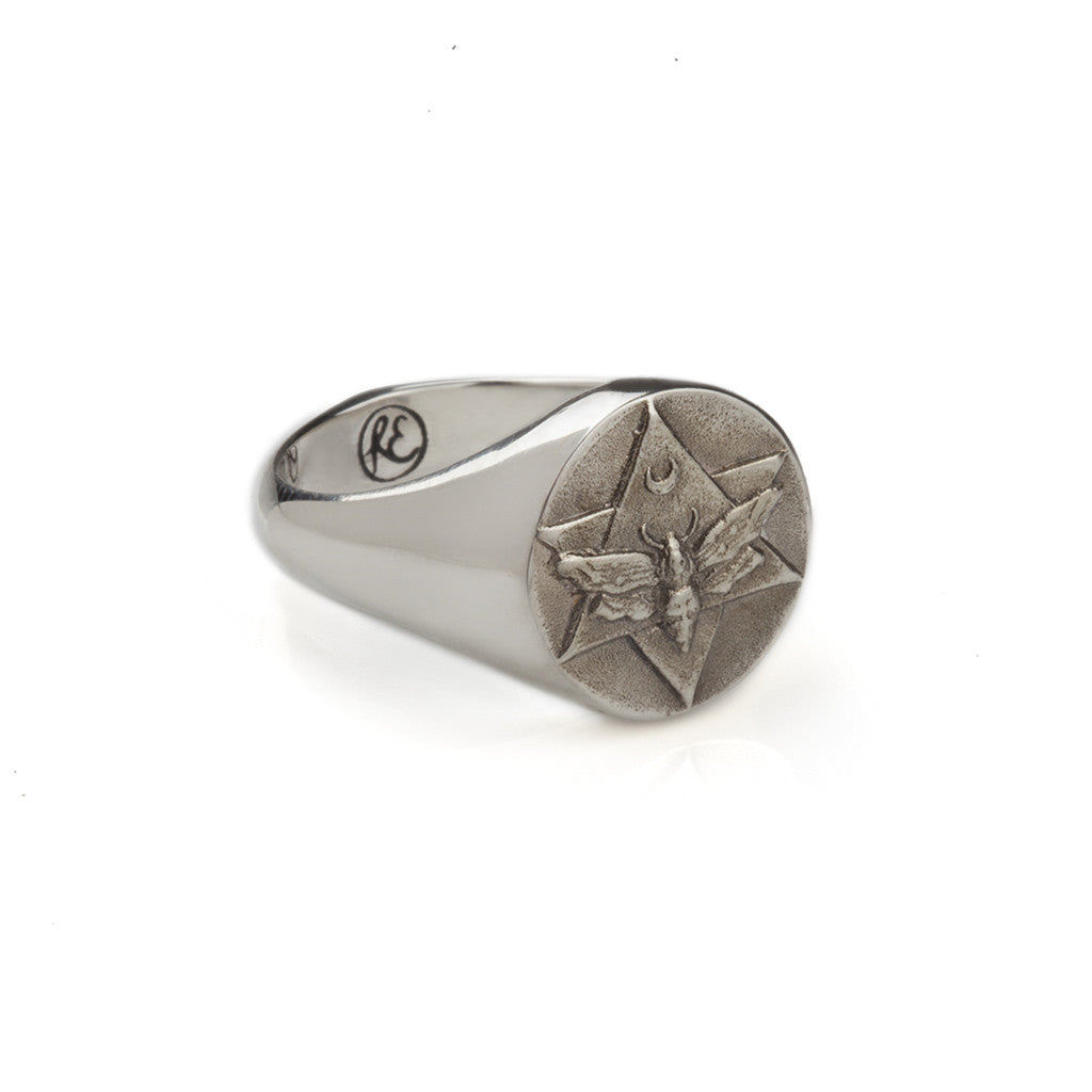 Lunar Signet Ring Silver