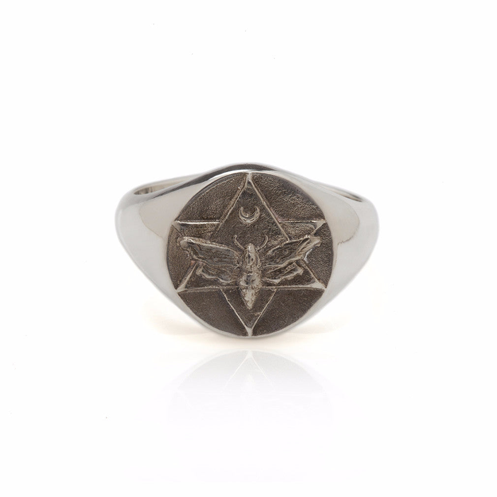 Lunar Signet Ring Silver