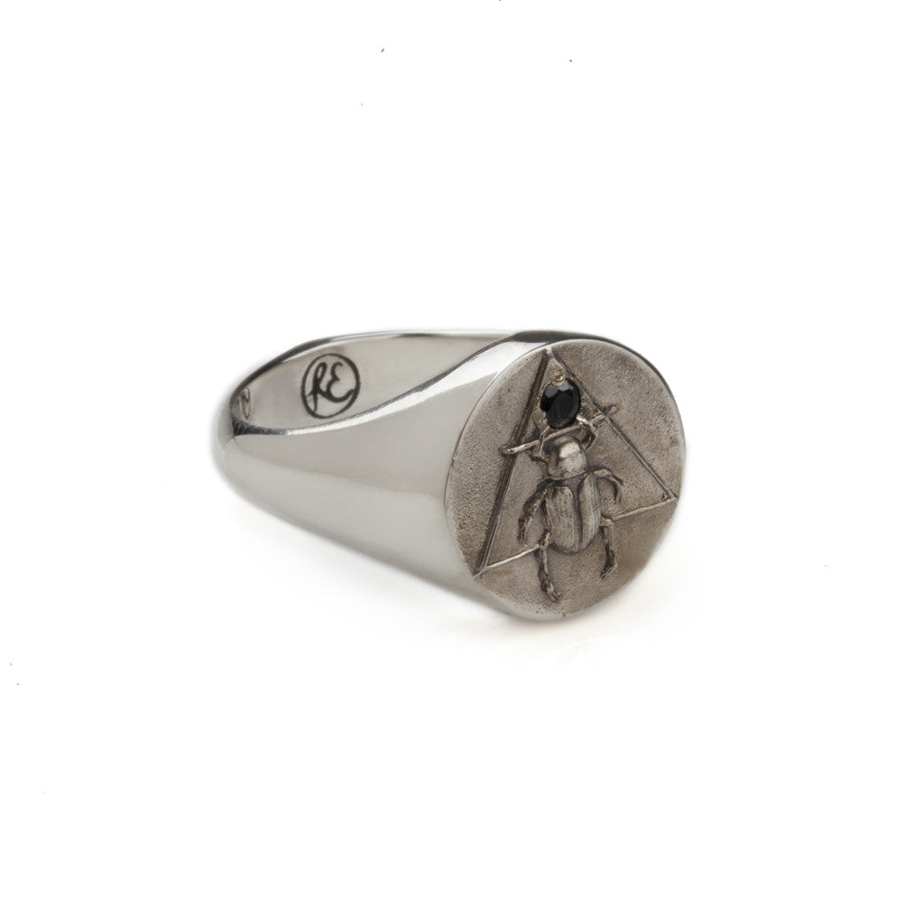 Scarab Signet Ring Silver