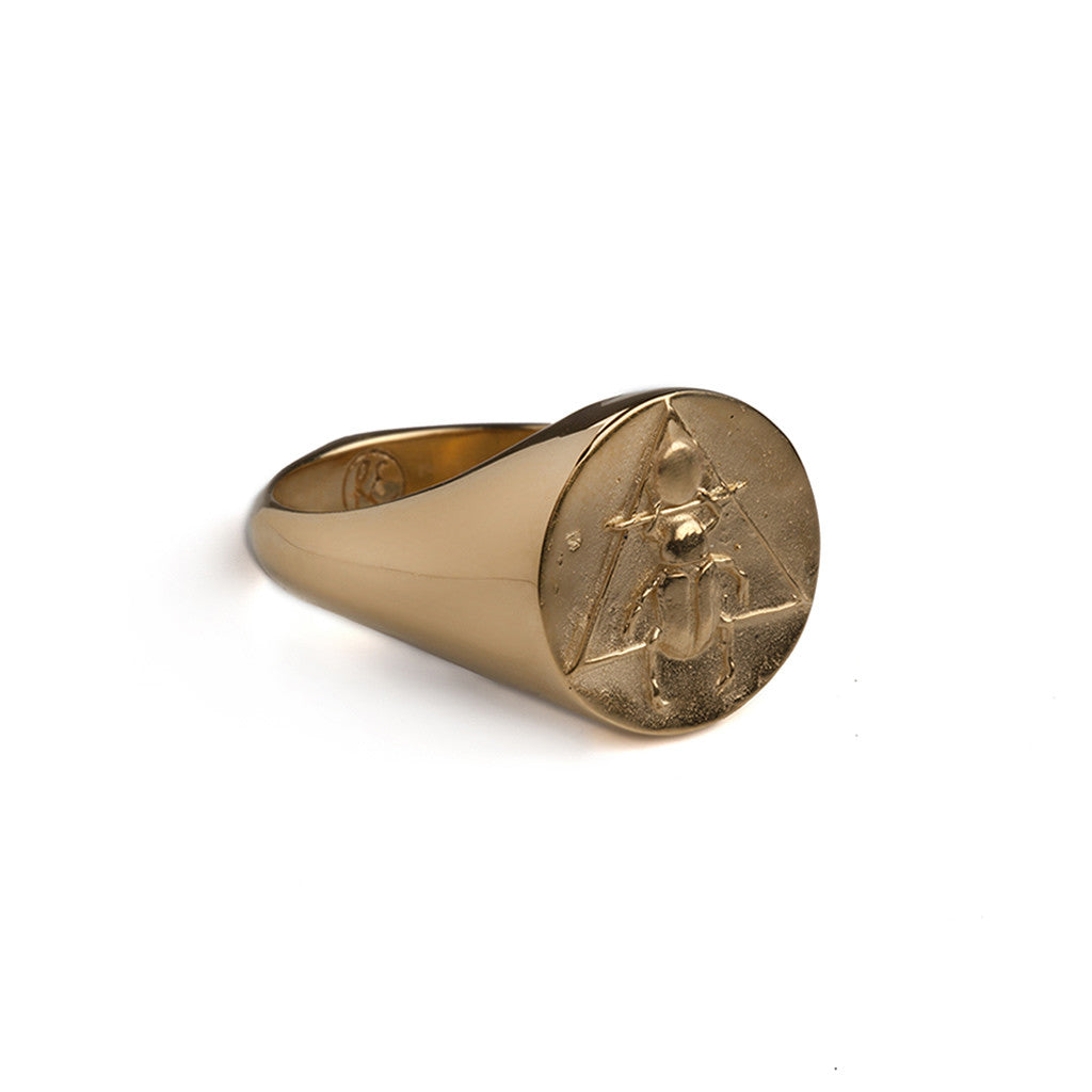 Scarab Signet Ring Gold
