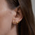 Rays Of Light Studs Gold - Black Sapphire