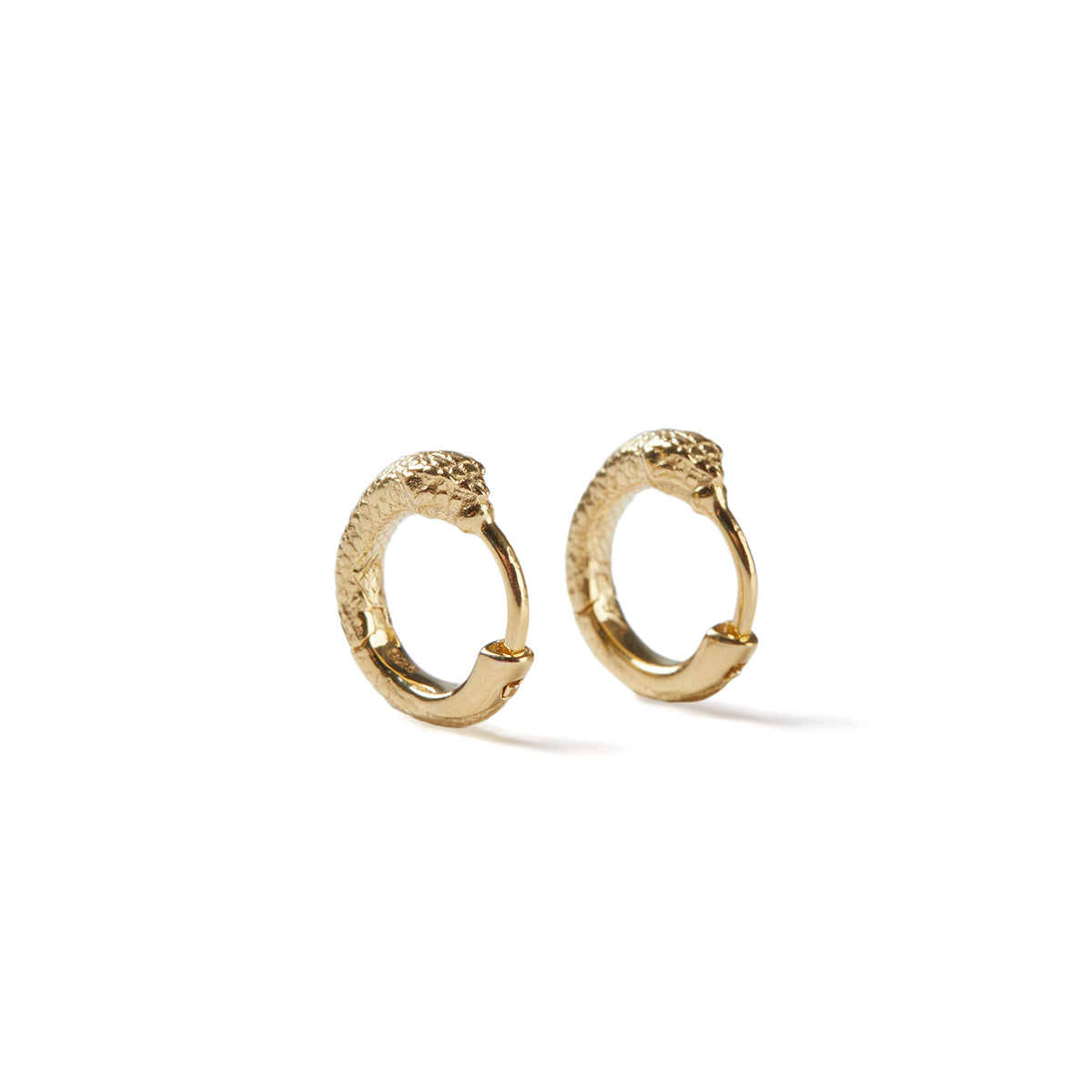 Ouroboros Snake Mini Huggie Gold