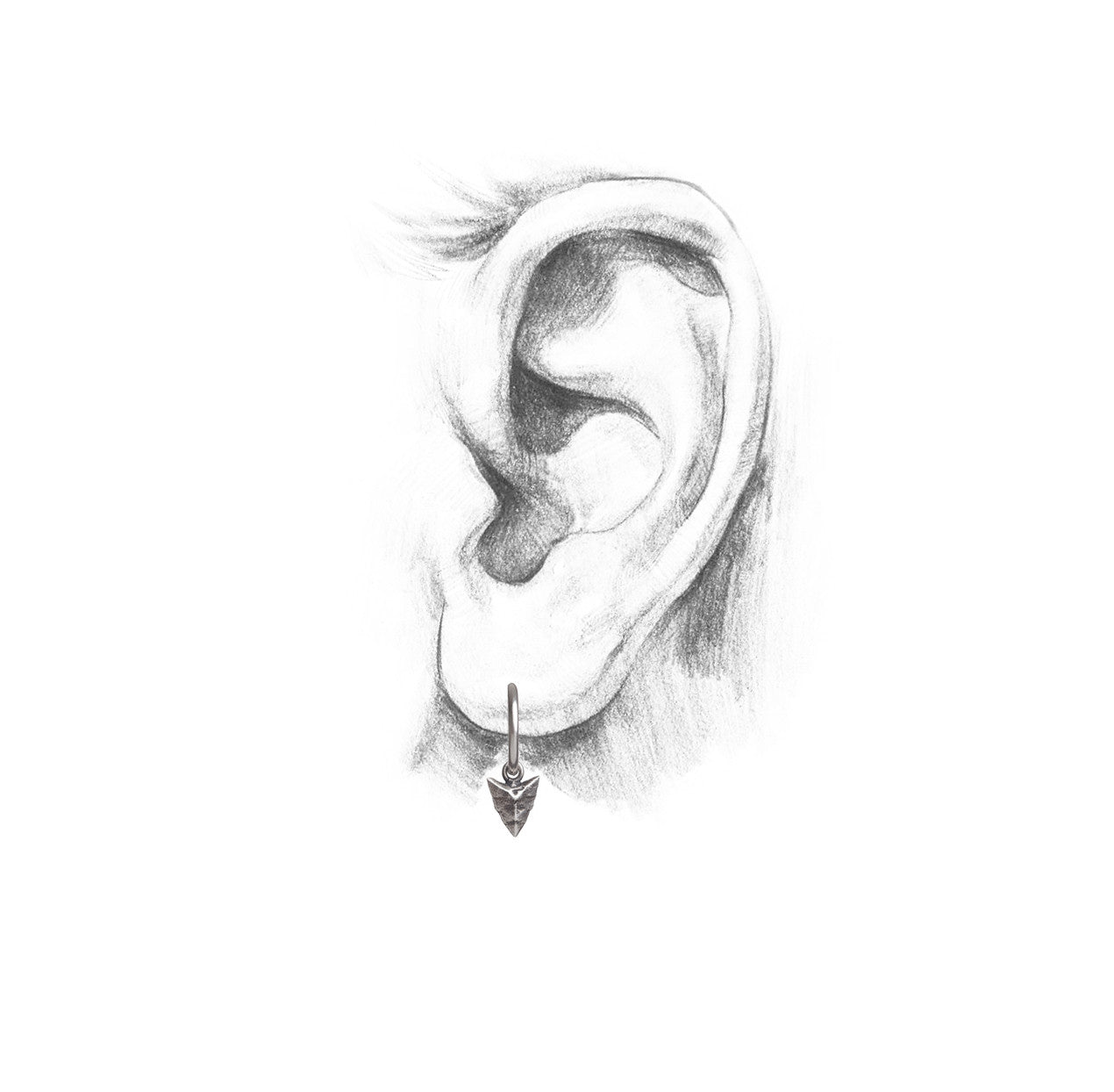 Modern Primitive Mini Hoop Earrings Silver