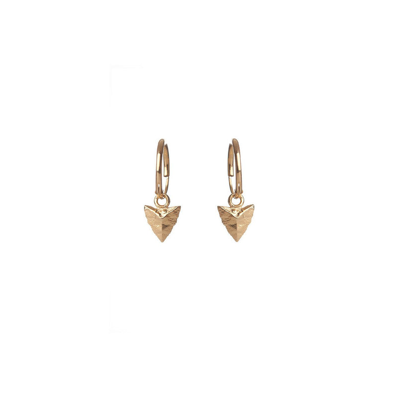 Modern Primitive Mini Hoop Earrings Gold