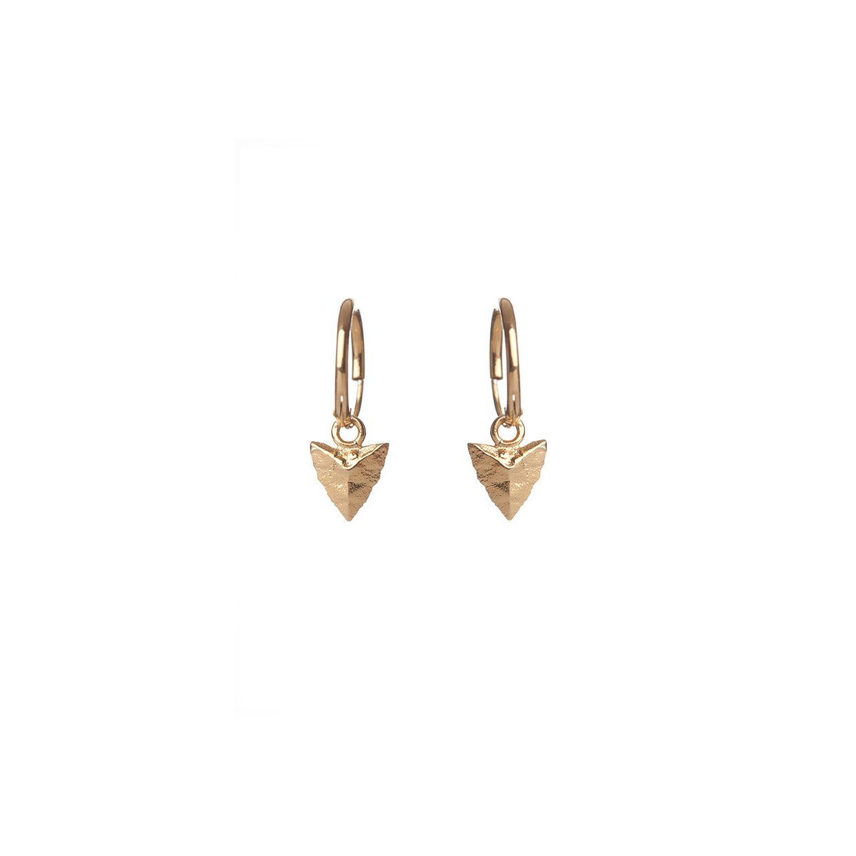 Modern Primitive Mini Hoop Earrings Gold