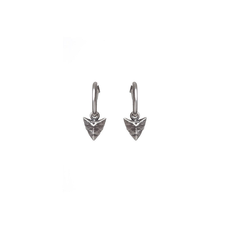 Modern Primitive Mini Hoop Earrings Silver